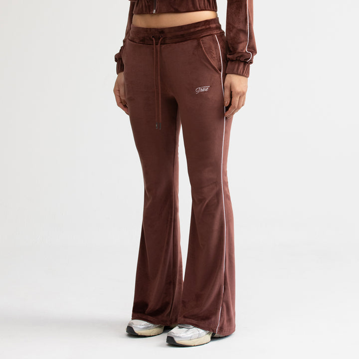 True Velour Track Pants - Brown