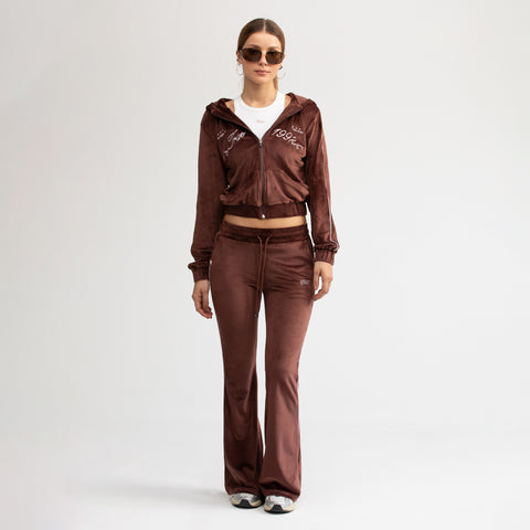 True Velour Track Pants - Brown