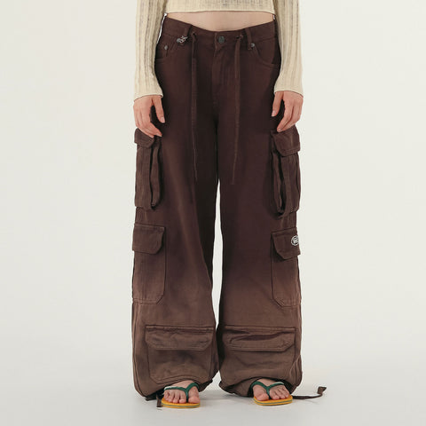 Utility Pocket Cargo Pants - Brown