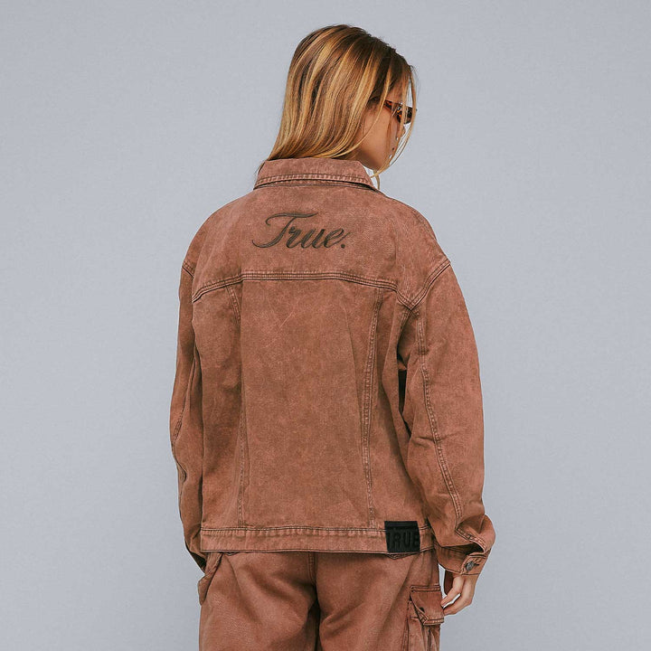 Washed Drill Jacket - Brown