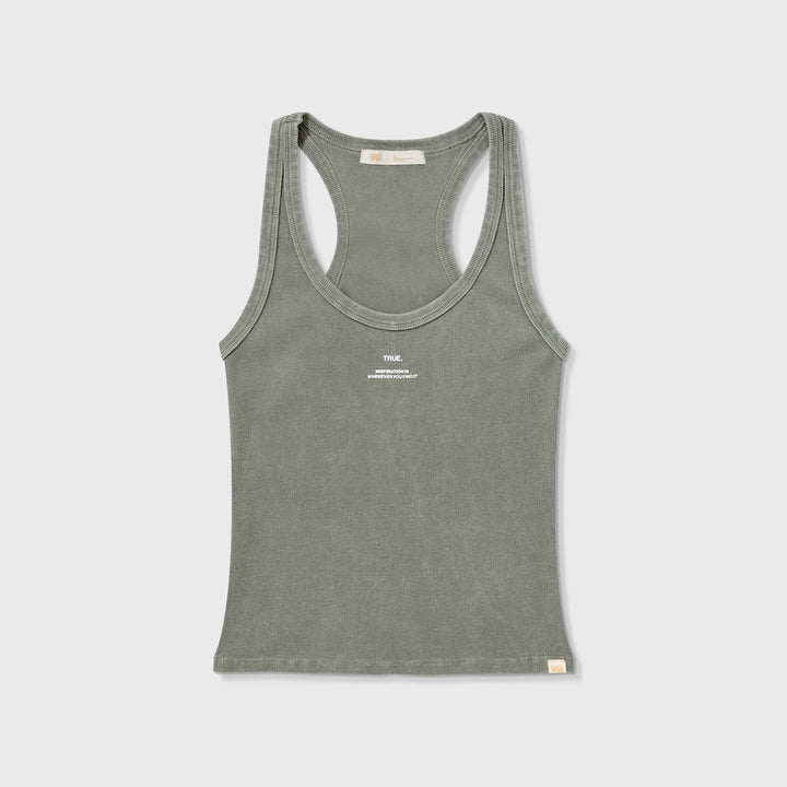 Washed Ribbed Tanktop - Light Grey