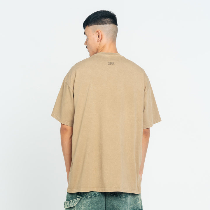 Playera Oversized Lavado - Camel