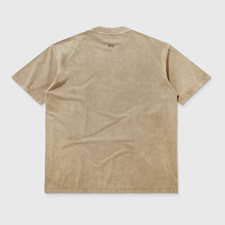 Playera Oversized Lavado - Camel