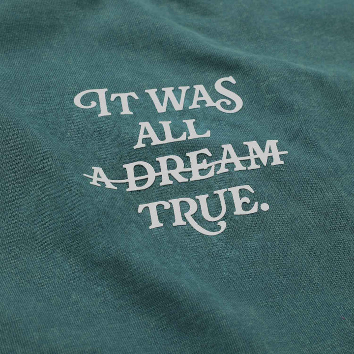 Playera Washed Oversized Dream - Verde