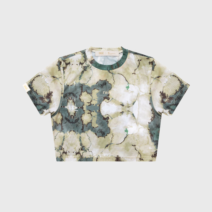 Marble Mesh Slim Tee - Green