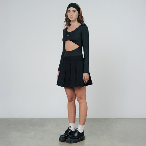 Signature Cut-Out LS Bodysuit - Black