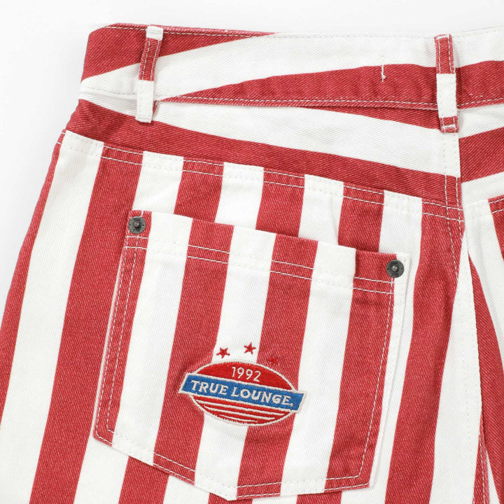 Striped Bermuda Shorts - Red