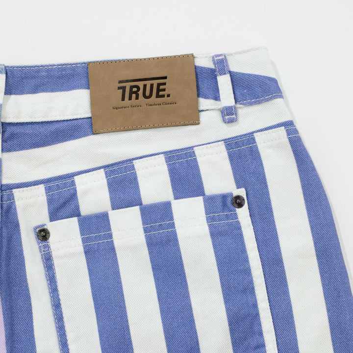 Striped Bermuda Shorts - Blue