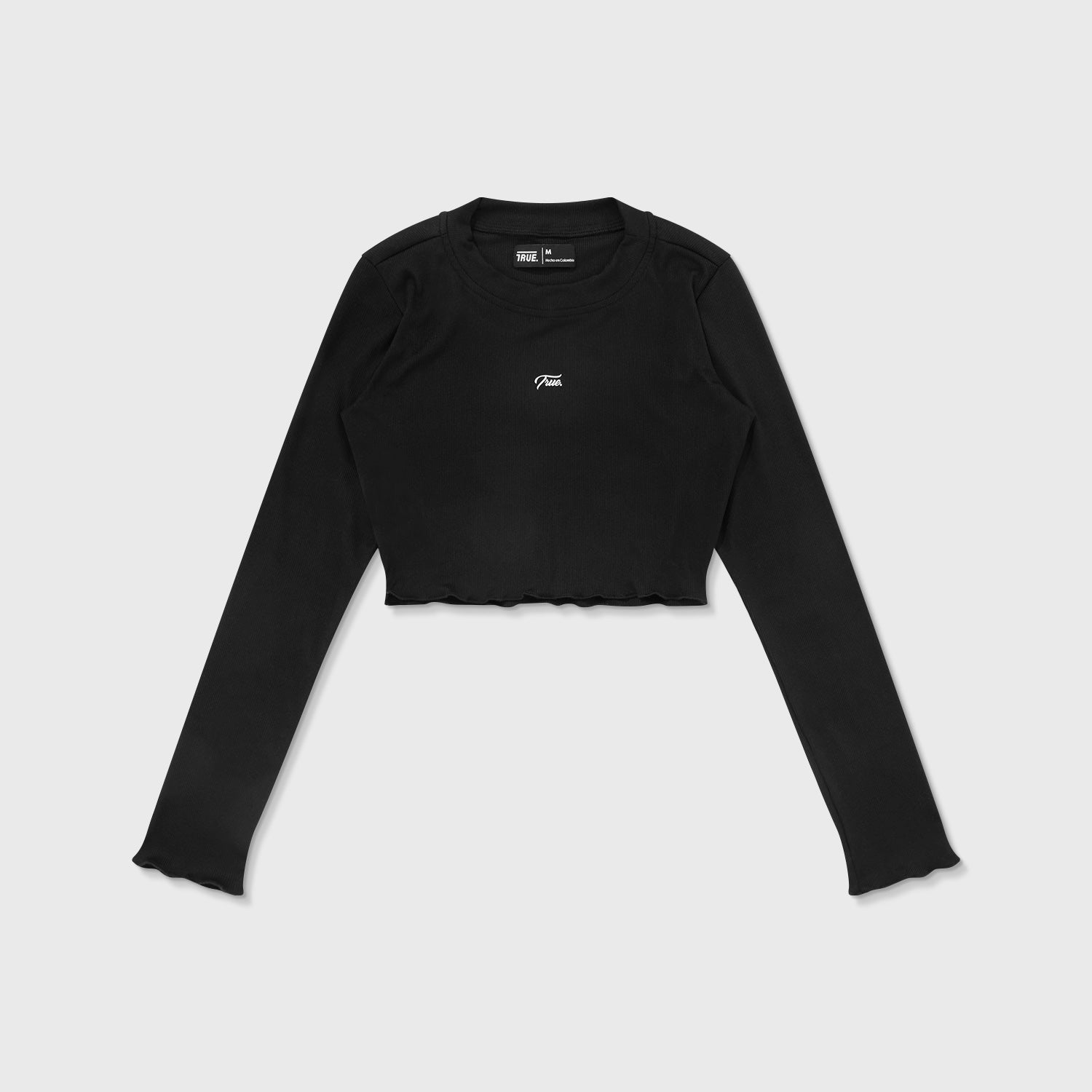 Top Manga Larga Rib H.E.R. Negro Mexico True