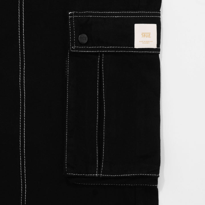 Pantalón Cargo Multi-Pocket - Negro