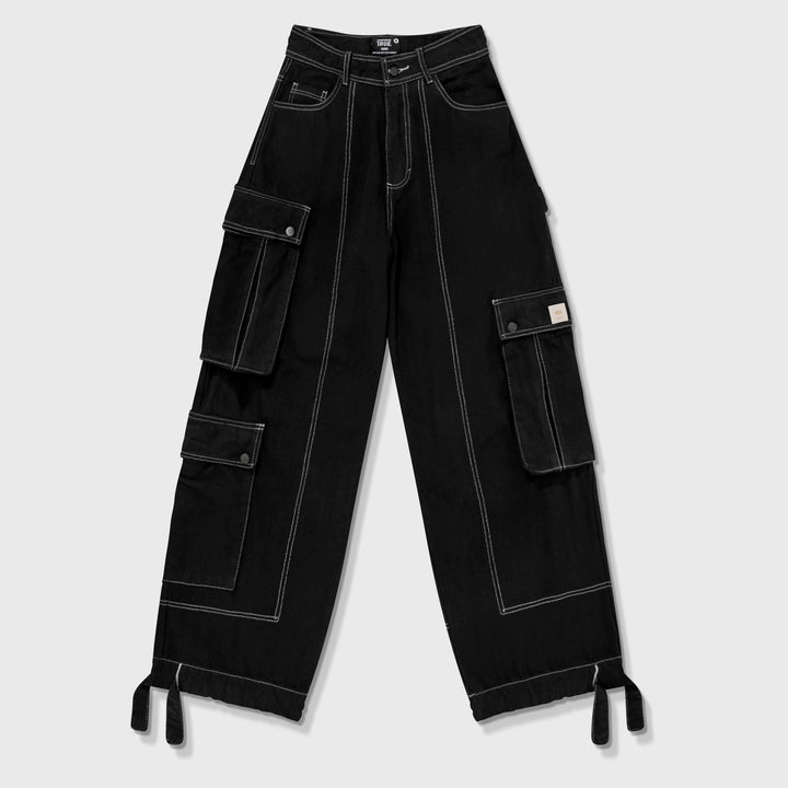 Pantalón Cargo Multi-Pocket - Negro