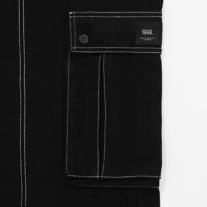 Pantalón Cargo Multi-Pocket - Negro