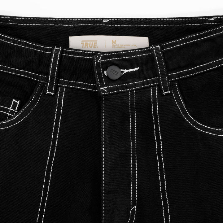 Pantalón Cargo Multi-Pocket - Negro