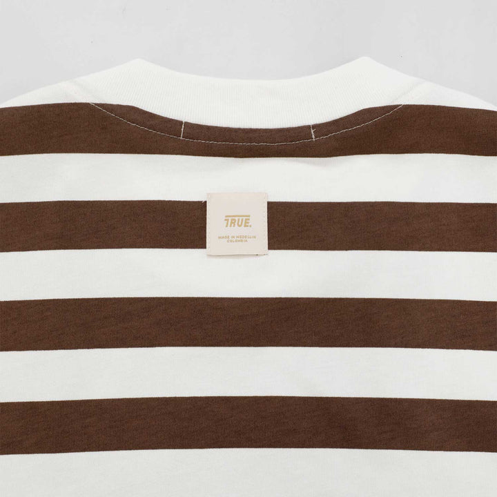 Striped Box-Fit T-Shirt - Brown