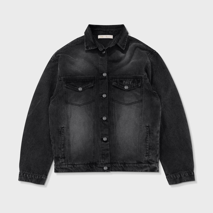 Washed Denim Jacket - Black