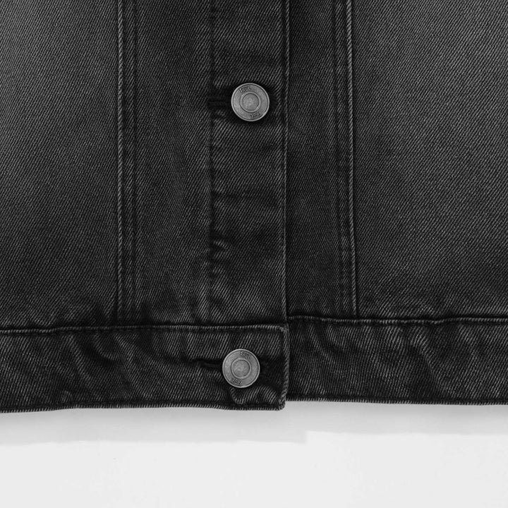 Washed Denim Jacket - Black