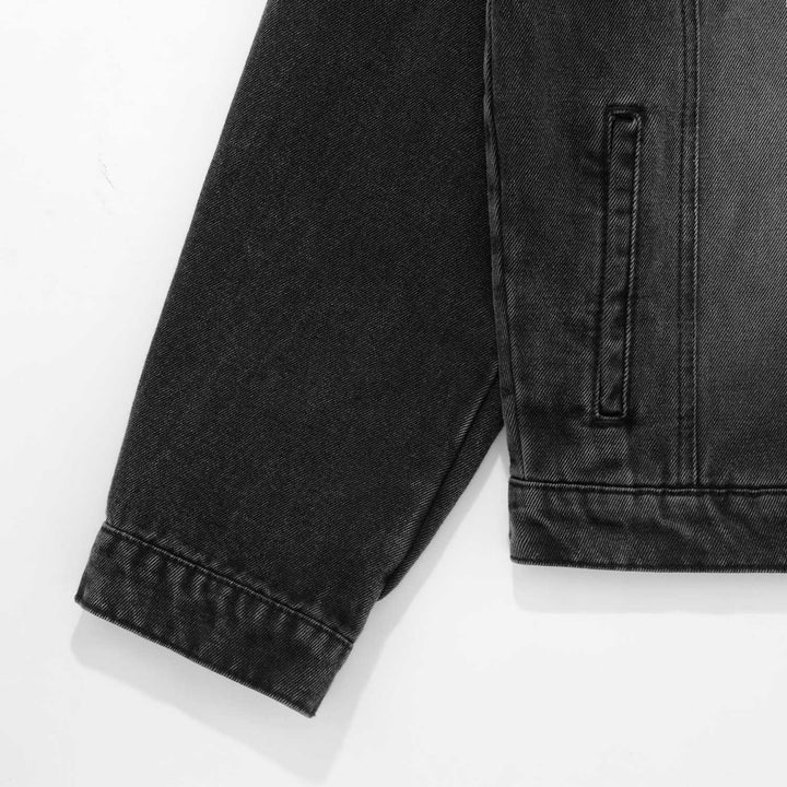 Washed Denim Jacket - Black