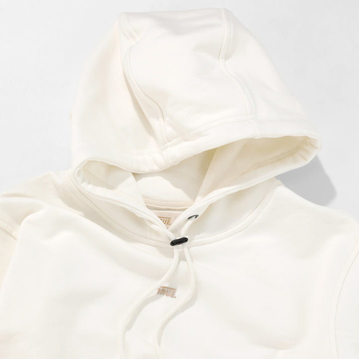 Sudadera color marfil con capucha