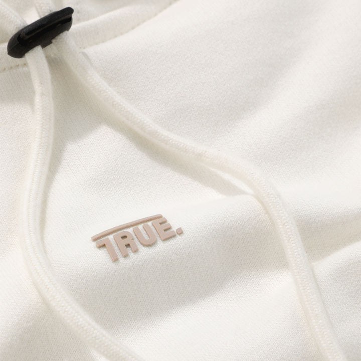 Sudadera color marfil con capucha