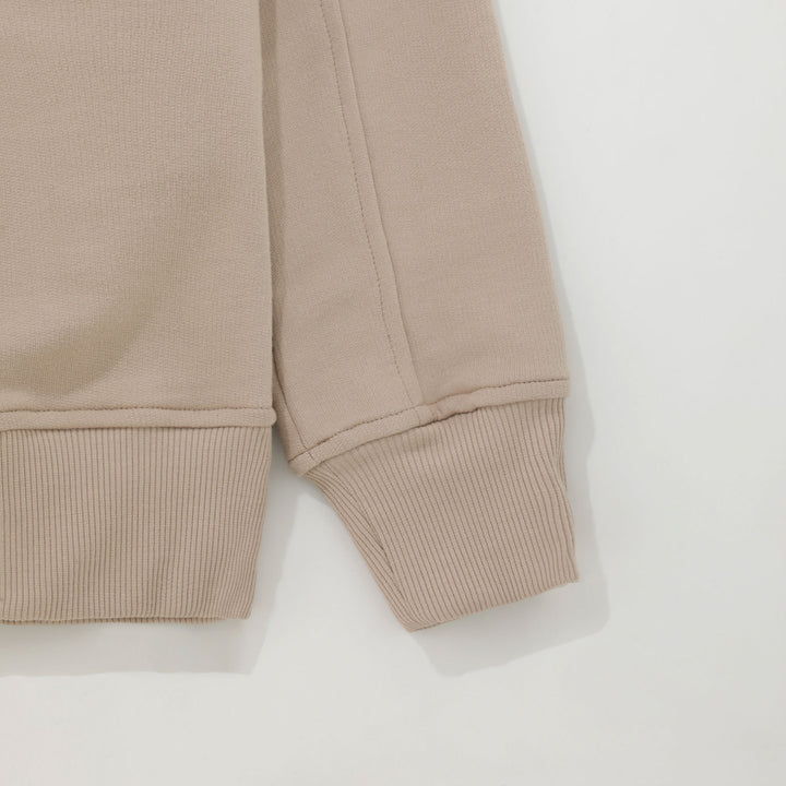 Sudadera cerrada color arena