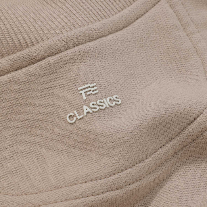 Sudadera cerrada color arena
